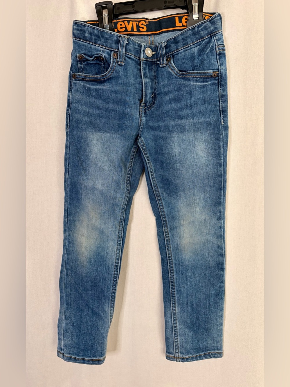 Levi Strauss Boys 6 REG Regular 510 Skinny Fit Blue Jeans Medium Wash Denim